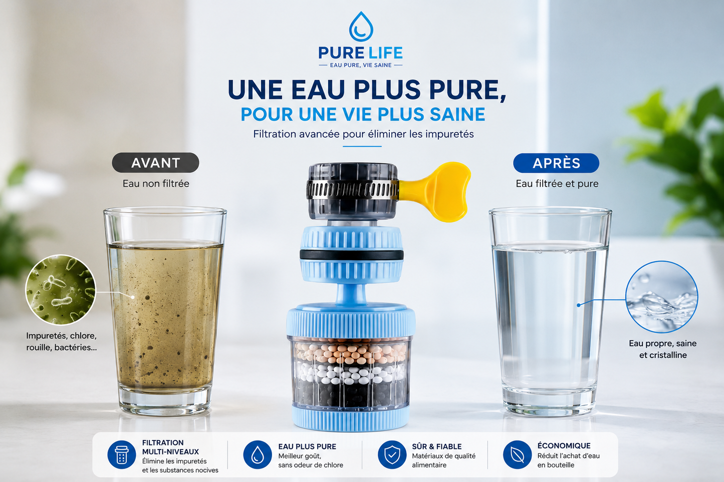 Purificateur d’eau PURE LIFE eau pure ,vie saine